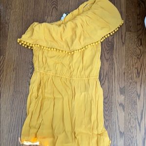Rarely worn yellow one shoulder romper